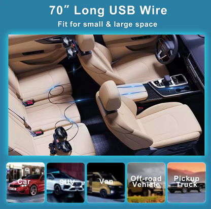 Dual Head Car Cooling Fan